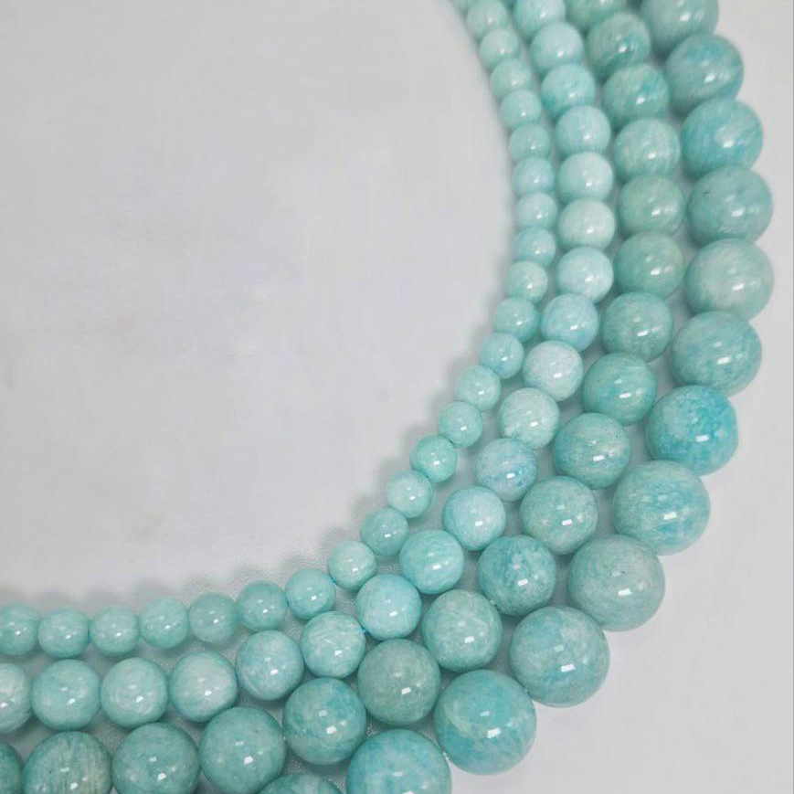 Бусины Амазонит гладкий глянцевый шар 6мм 8мм 10мм 12мм натуральный камень